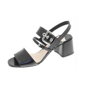 NIB Prada Black Patent Leather Sandals 40.5